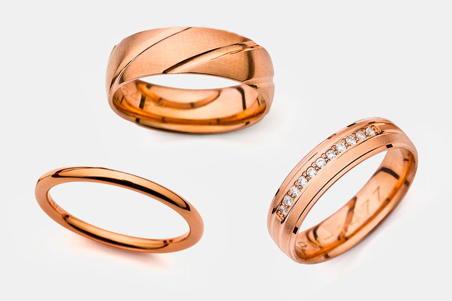 snubní prsteny růžové zlato
